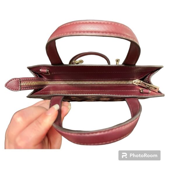 Kate Spade Deep Berry “Frosted Floral” Satchel/Crossbody - NWOT - Picture 4 of 8